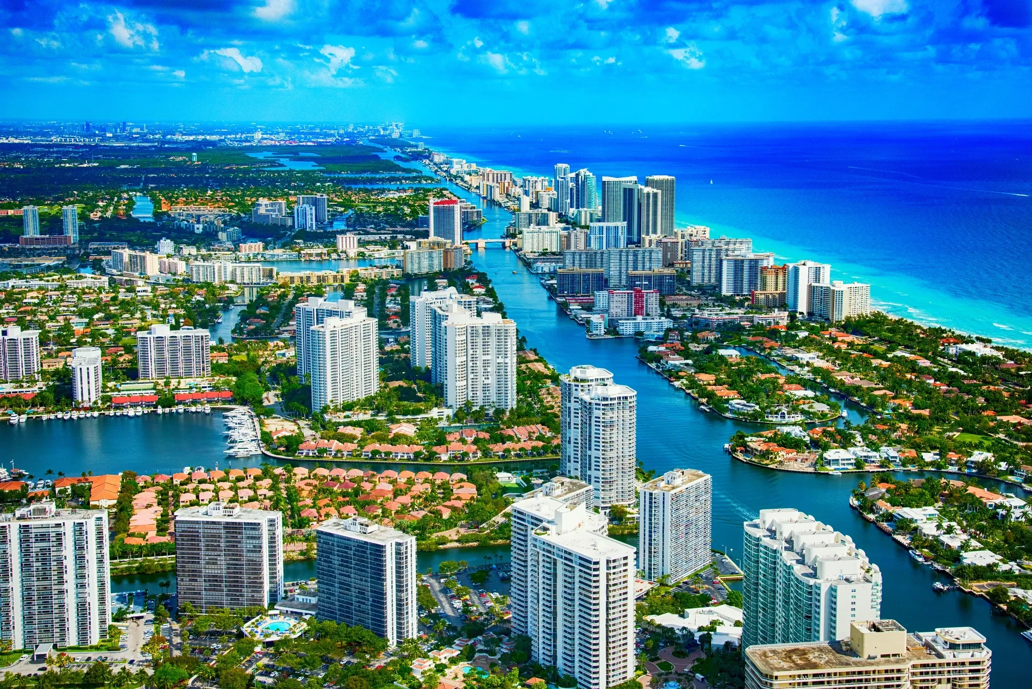 Elegant waterfront living room in a Travel Desk USA luxury Miami rental